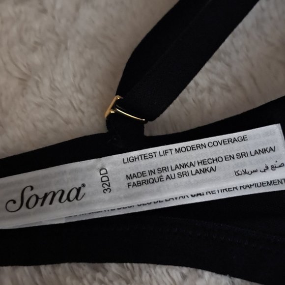 Soma Intimates lightest lift black lace bra Sz 32DD - Picture 6 of 6